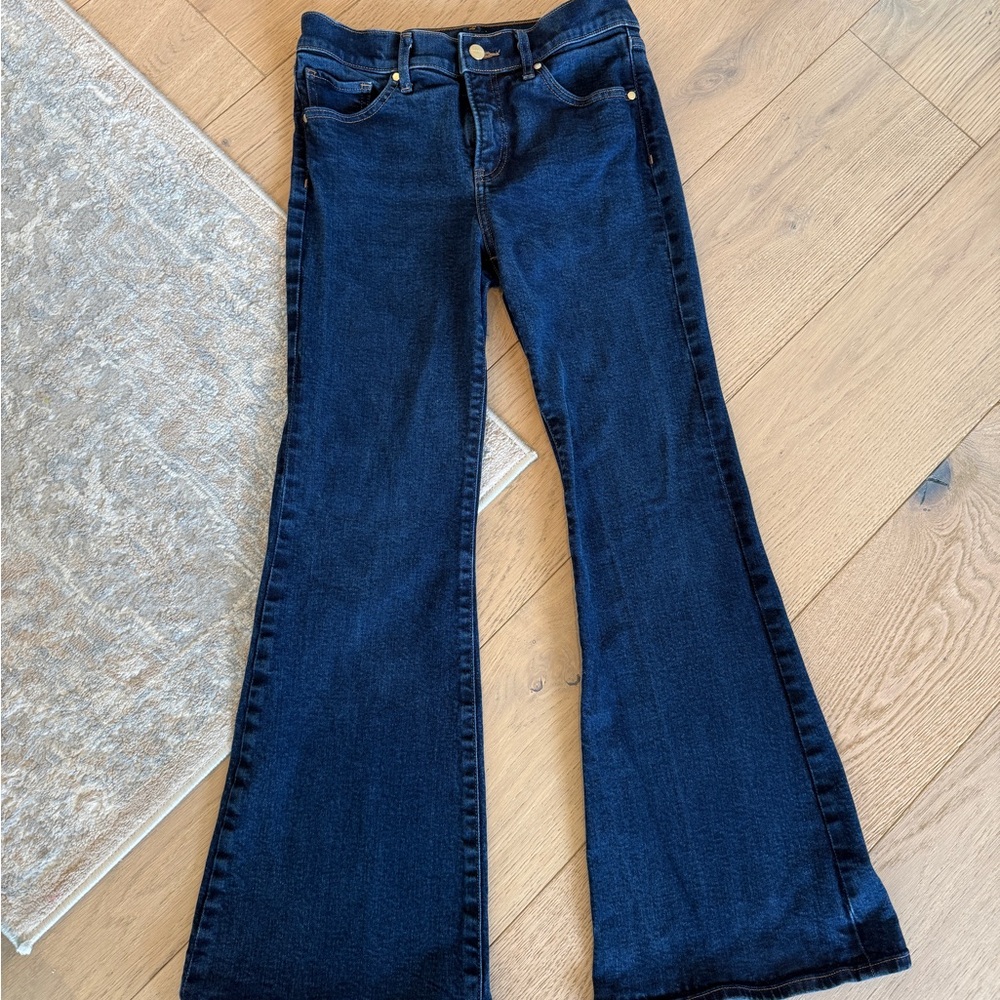 Express Flared Jeans - Dark Blue (70s flare)